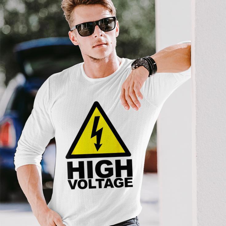 電気技師 高電圧 長袖Tシャツ 彼への贈り物