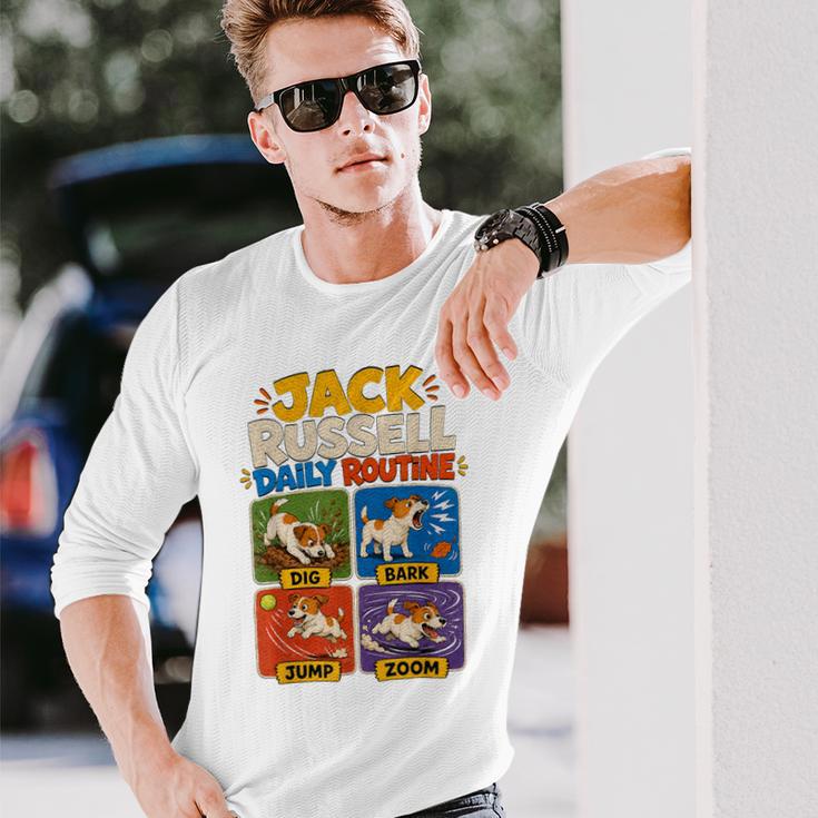 面白いジャックラッセル犬の日常的な贈り物。 長袖Tシャツ 彼への贈り物