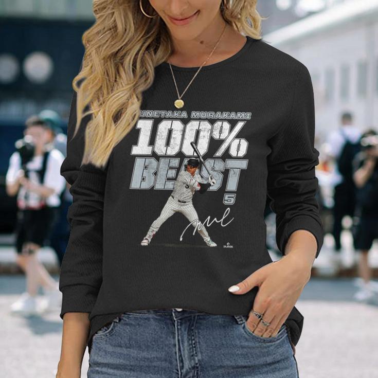 100獣 村上宗隆 シカゴ野球 長袖Tシャツ 彼女への贈り物