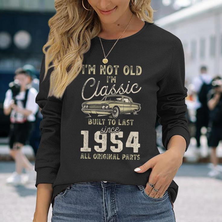 1954年生まれ、72歳の誕生日、クラシックカー 長袖Tシャツ 彼女への贈り物