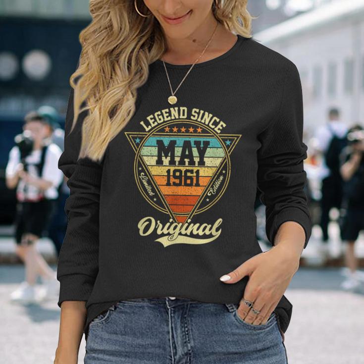 1961年5月以来のヴィンテージ65歳の誕生日レジェンド 長袖Tシャツ 彼女への贈り物