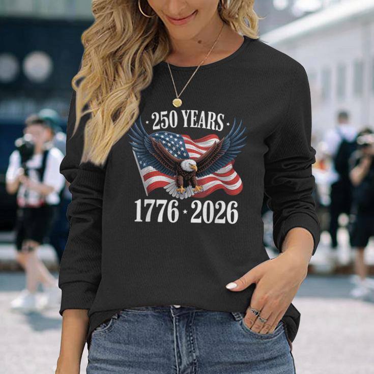 250 Anniversary Usa 2026 Patriotic Eagle 250Th 4Th Of July 長袖Tシャツ 彼女への贈り物