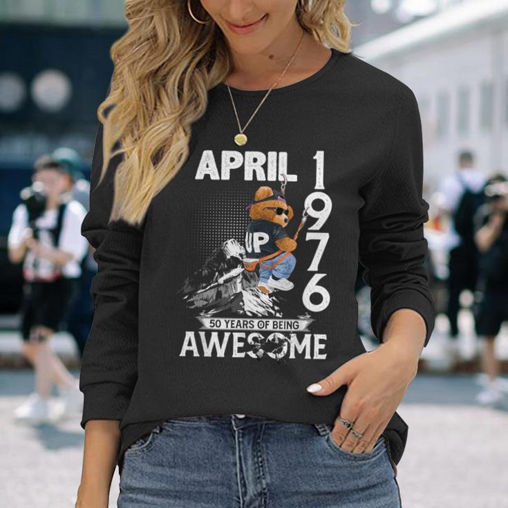 50Th Birthday Legends April 1976Intage 50 Years Old 長袖Tシャツ 彼女への贈り物