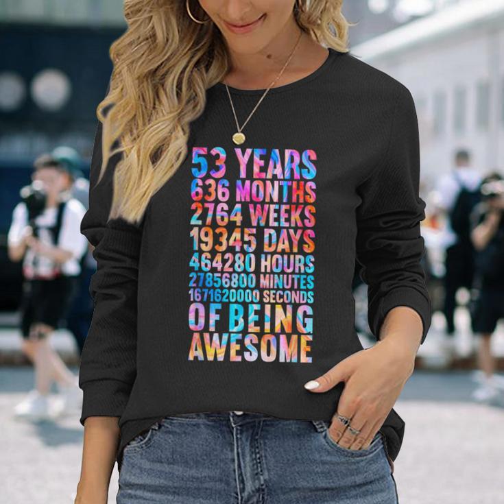 53歳の誕生日の面白いシャツ オールドメーター 面白い53歳ギフト 長袖Tシャツ 彼女への贈り物