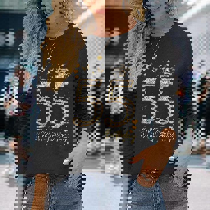 55 It's My Birthday、It's My 55Th Birthday、55歳 長袖Tシャツ 彼女への贈り物