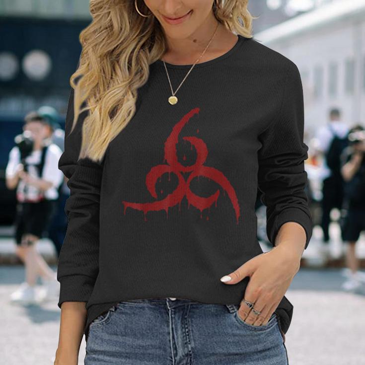 666 デビルグラフィック 獣の数 サタン 長袖Tシャツ 彼女への贈り物