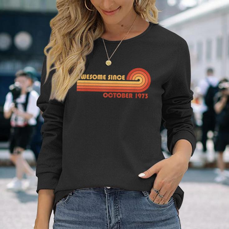 Awesomeince October 1973 長袖Tシャツ 彼女への贈り物