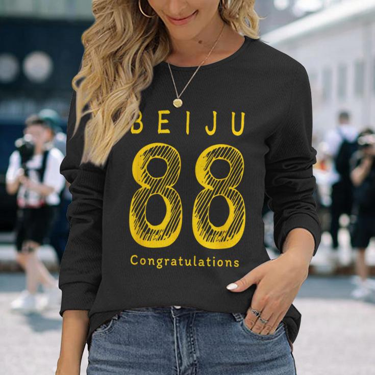 Beiju 88歳 誕生日祝い 米寿 Beiju 88 Birthday 長袖Tシャツ 彼女への贈り物
