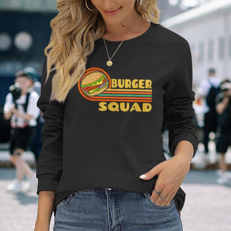 Burgerquad チーズバーガー 食通愛好家チーム ハンバーガー 長袖Tシャツ 彼女への贈り物