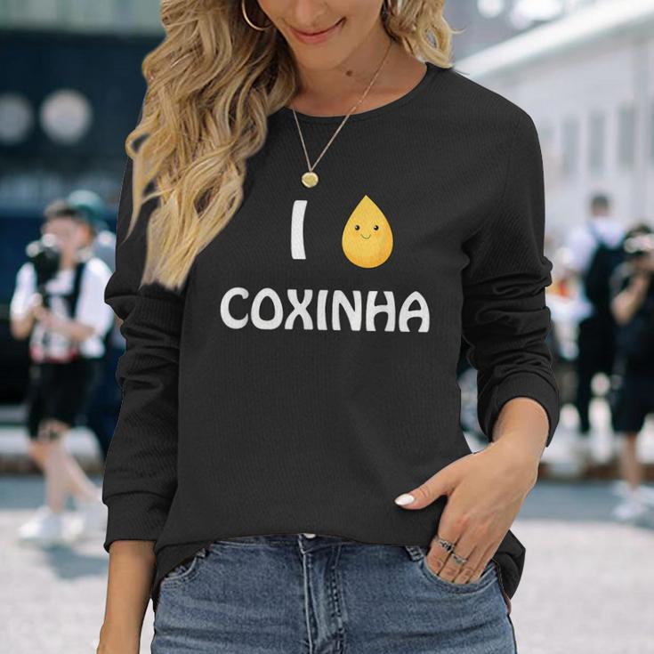 Coxinhaが大好き本物のブラジルオリジナル。 長袖Tシャツ 彼女への贈り物