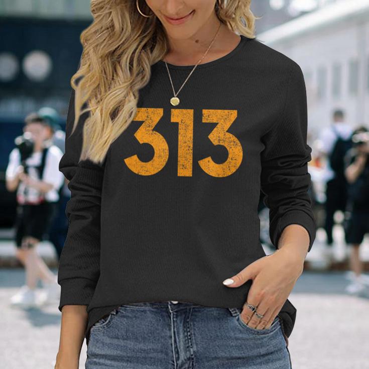 Detroit 313 長袖Tシャツ 彼女への贈り物