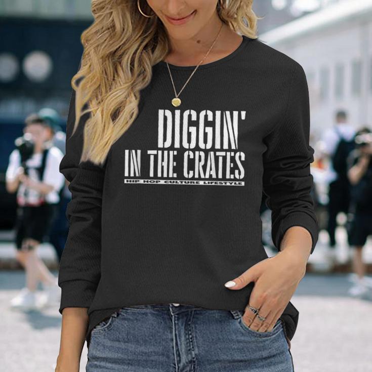 Diggin In In The Cates レコードボックス 長袖Tシャツ 彼女への贈り物