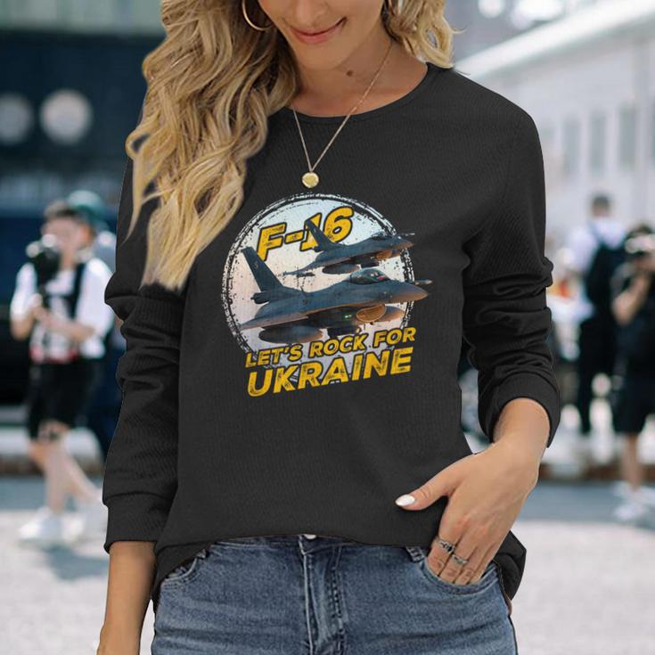 F-16 ウクライナ 長袖Tシャツ 彼女への贈り物