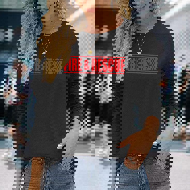 Fire And Rescue 消防士 コスチューム ユニフォーム 長袖Tシャツ 彼女への贈り物