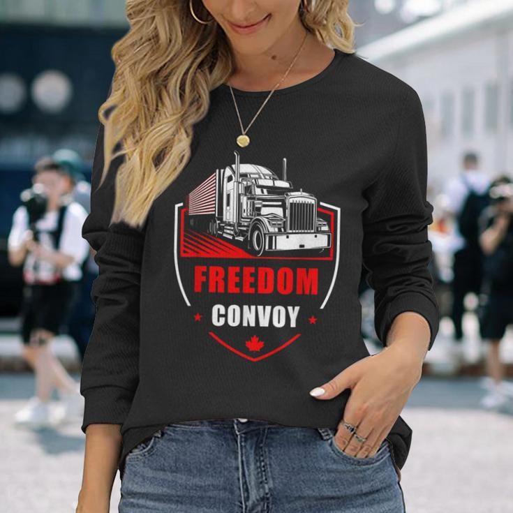 Freedom Convoy United Canada Truckers 長袖Tシャツ 彼女への贈り物