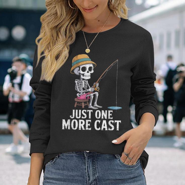 keleton Fishing Just More キャスト引用 長袖Tシャツ 彼女への贈り物
