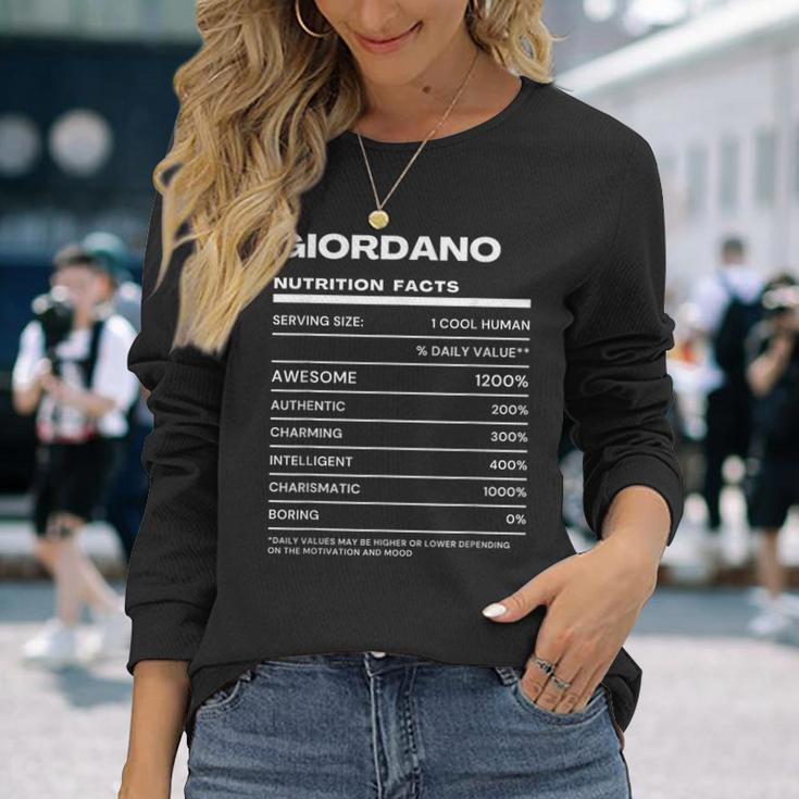 Giordano 栄養成分表示 長袖Tシャツ 彼女への贈り物