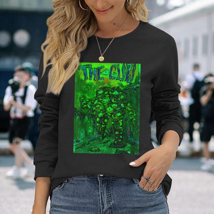The Glob ビンテージ映画ポスター ホラー ゴス ハロウィン 長袖Tシャツ 彼女への贈り物