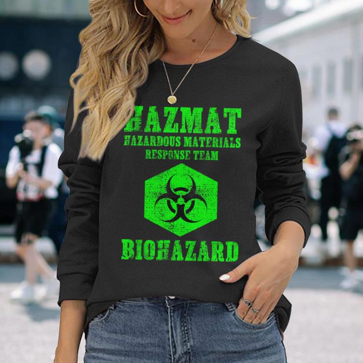 Green Biohazard 危険物 コスチューム キッズ メンズ 長袖Tシャツ 彼女への贈り物