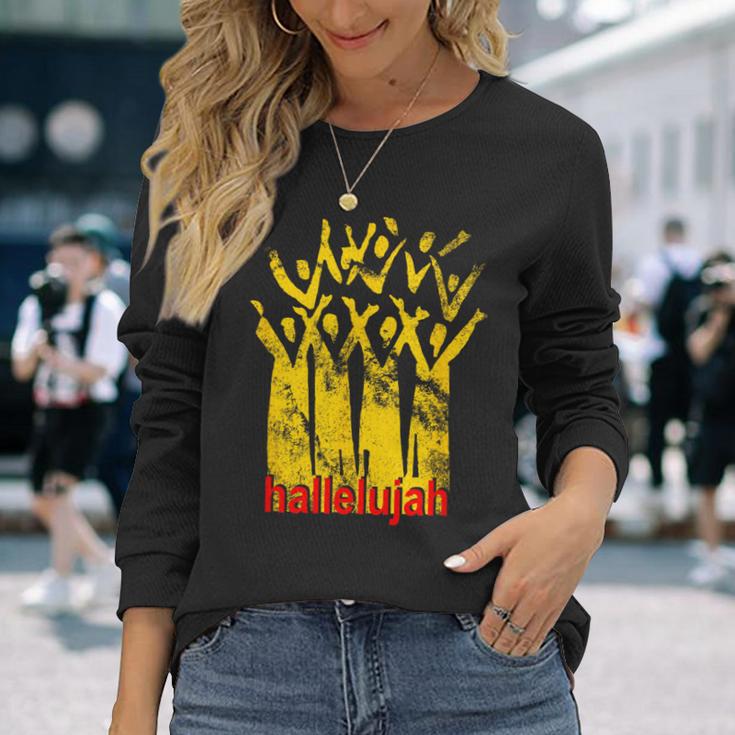 Hallelujah ゴスペル合唱団 歌手 長袖Tシャツ 彼女への贈り物