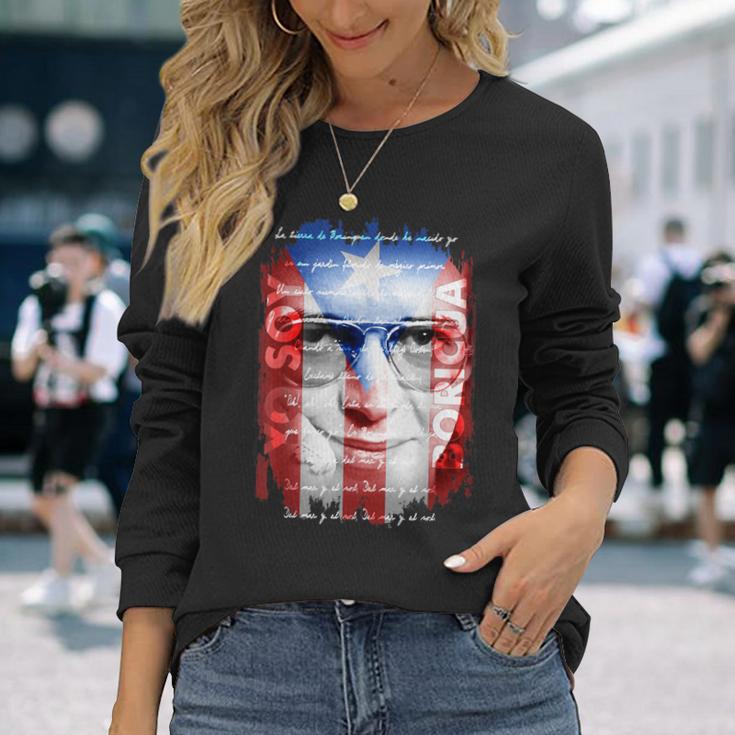 Hector Lavoe Yooy Boricua プエルトリコ国旗 La Borinquena 長袖Tシャツ 彼女への贈り物