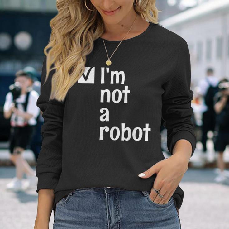 I'm Not A Robot Aiゲーマー 長袖Tシャツ 彼女への贈り物