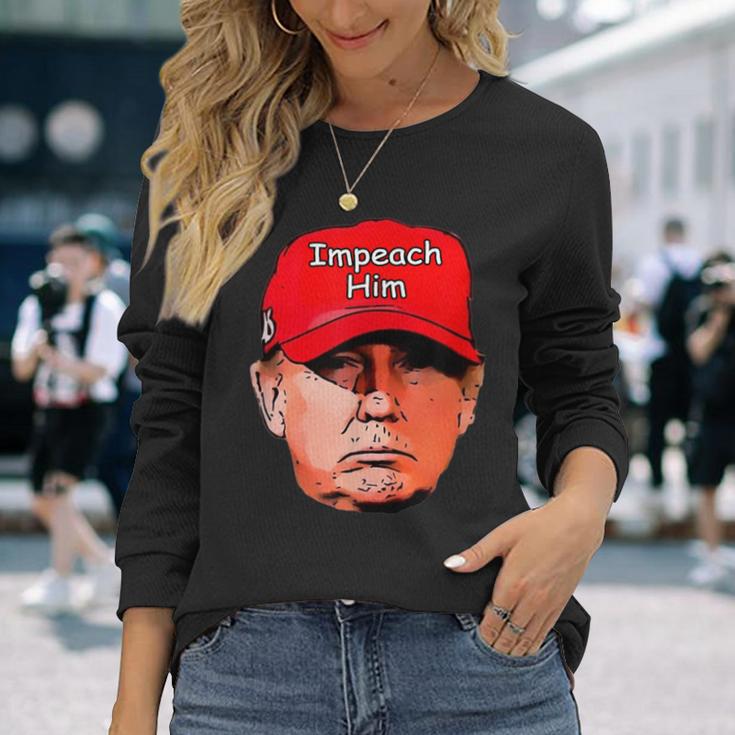 Impeach Trumptupid レッドキャップ ジョーク 民主党員 Usa 弾丸 長袖Tシャツ 彼女への贈り物