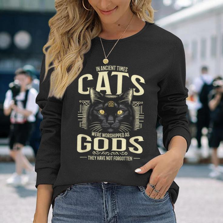 In Ancient Times Cats Were Worship As Gods Pet Lover 長袖Tシャツ 彼女への贈り物