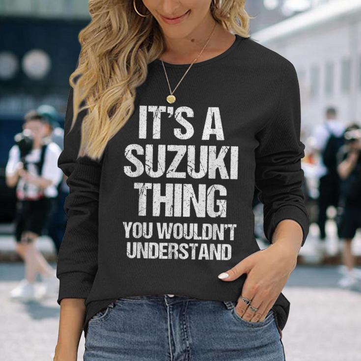 It's Auzuki Thing You Wouldn't Understand おかしなスズキ 長袖Tシャツ 彼女への贈り物
