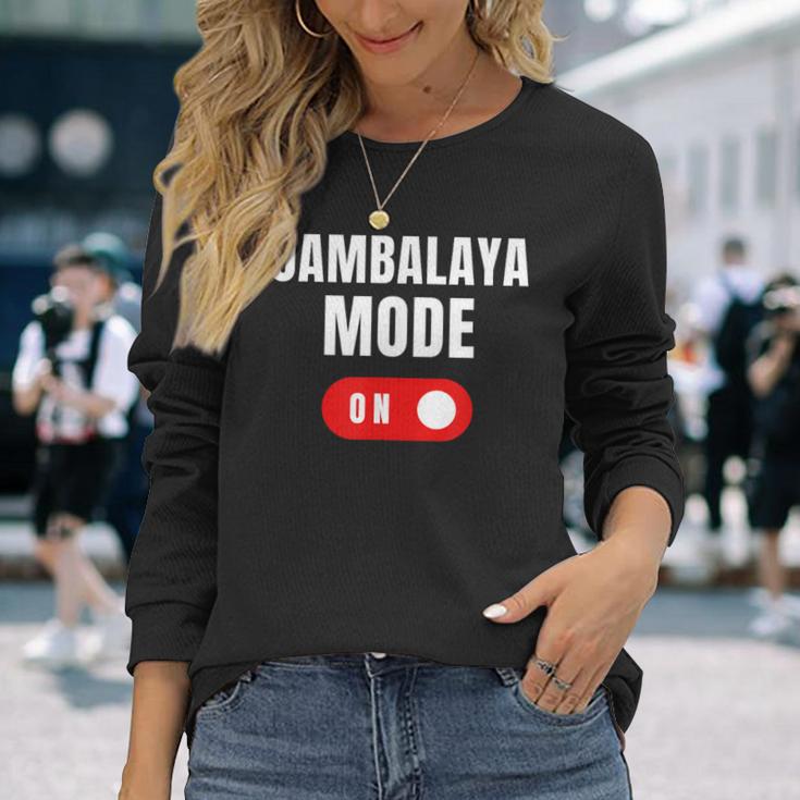 Jambalaya モード 面白い文字 食べ物愛好家に最適 スープ ユーモア 長袖Tシャツ 彼女への贈り物