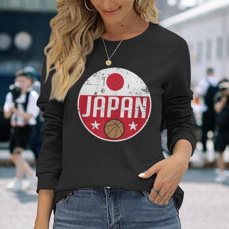 Japan Basketball Flag Jerseyupporter Nippon Fan 長袖Tシャツ 彼女への贈り物
