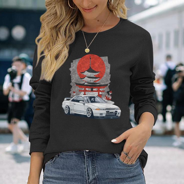 Jdm スカイライン 32 カーチューニング 日本 神社 ドリフト 長袖Tシャツ 彼女への贈り物