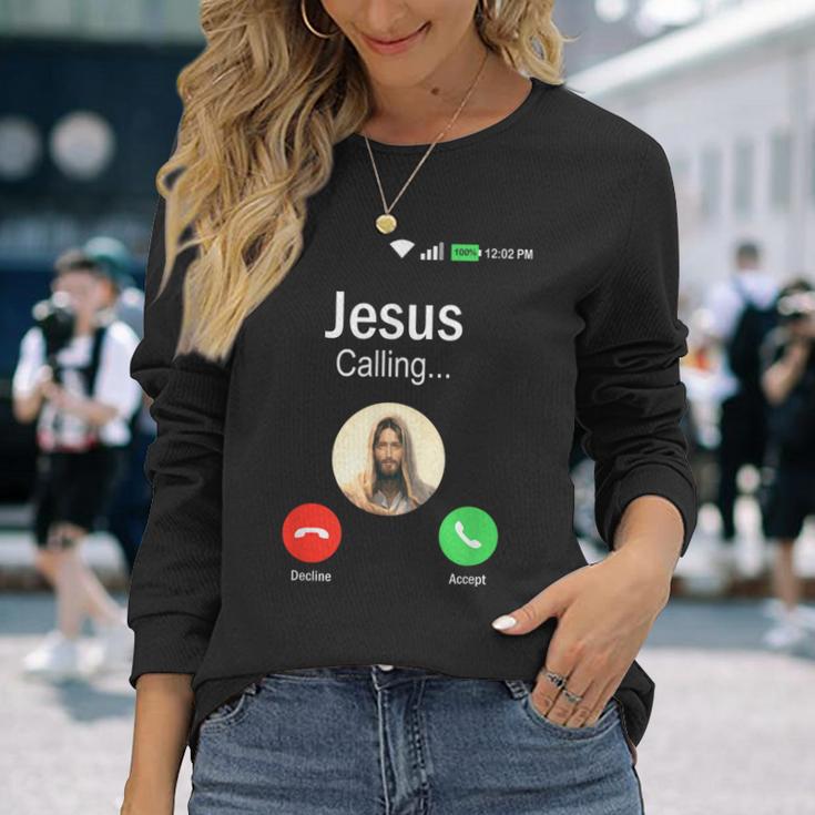 Jesus Is Calling I Jessus Calls An & 長袖Tシャツ 彼女への贈り物