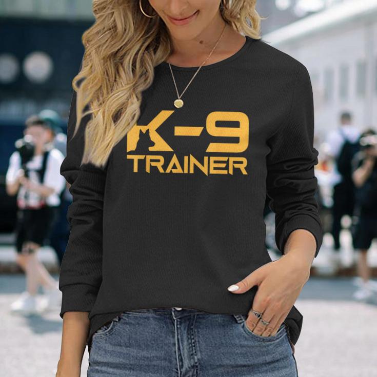 K-9 K9 ドッグハンドラー トレーナー 警察 セキュリティ ハロウィン 長袖Tシャツ 彼女への贈り物