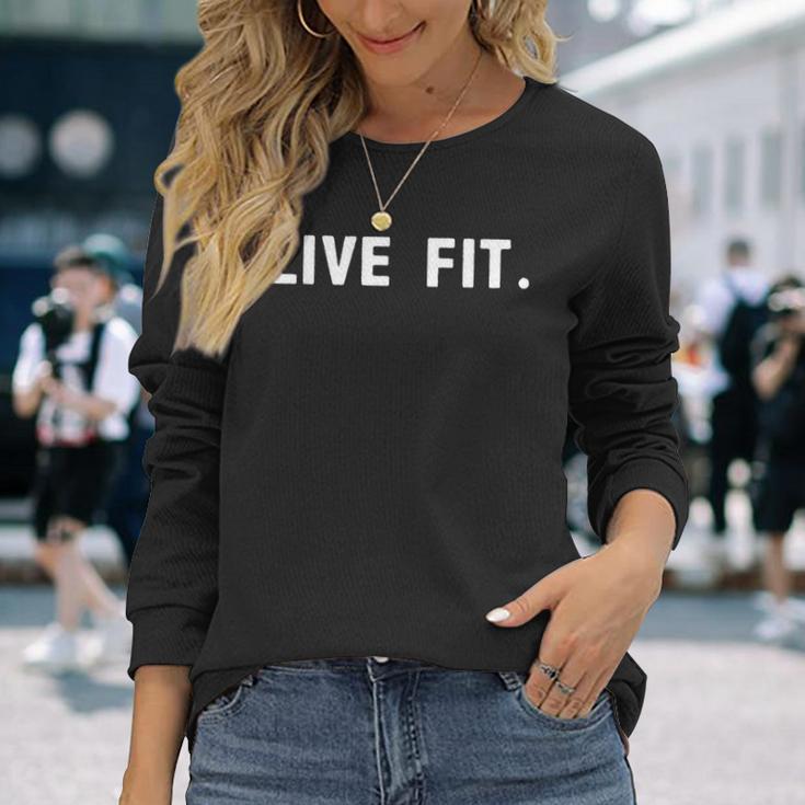 Live Fit フィットネス愛好家へのギフトに最適 長袖Tシャツ 彼女への贈り物