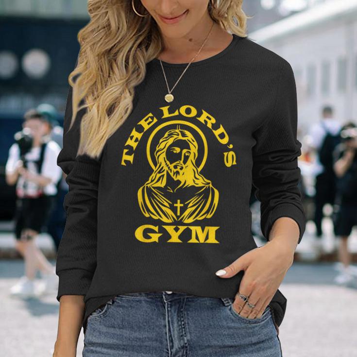 The Lords Gym 重量挙げに クリスチャン ジーザス 好き 長袖Tシャツ 彼女への贈り物