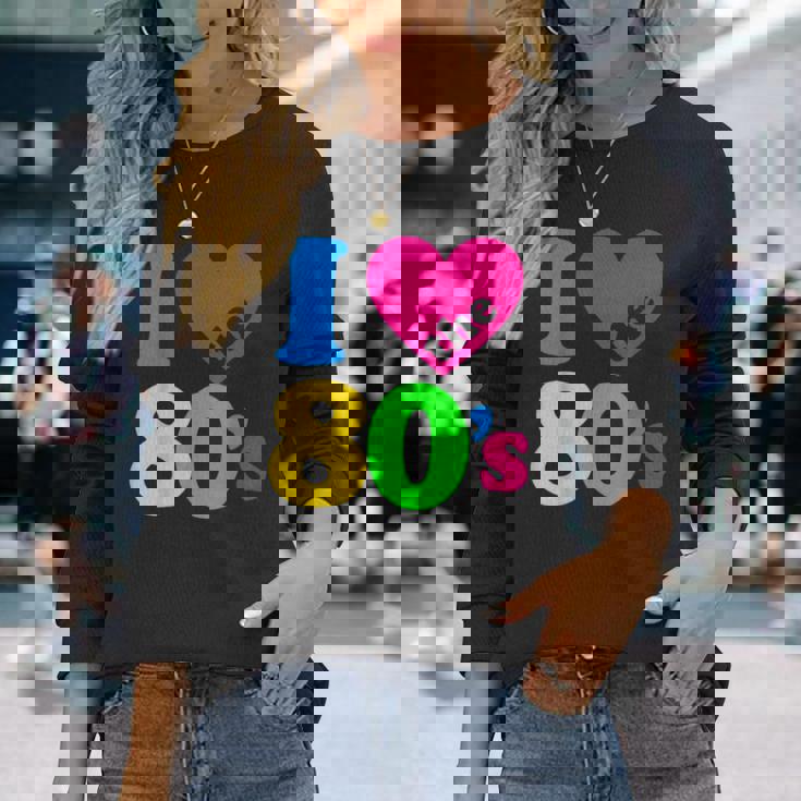 I Love The 80'S 80年代パーティードレスレトロ1980年代テーマ 長袖Tシャツ 彼女への贈り物