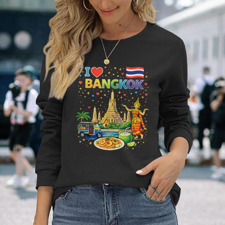 I Love Bangkok タイ旅行お土産 長袖Tシャツ 彼女への贈り物