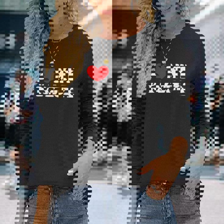 I Love My Kazuya 私はカズヤを愛しています 長袖Tシャツ 彼女への贈り物