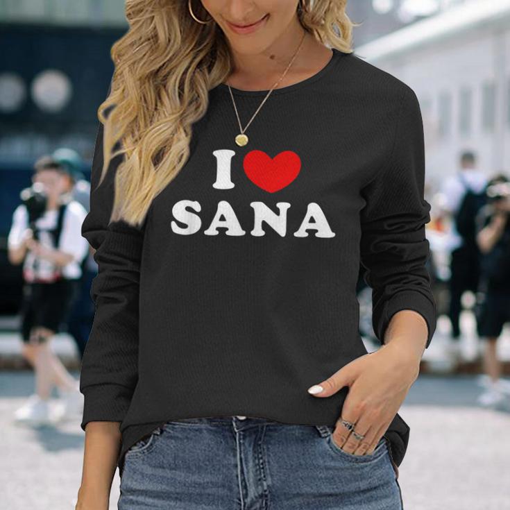 I Loveana 私は愛するana 長袖Tシャツ 彼女への贈り物