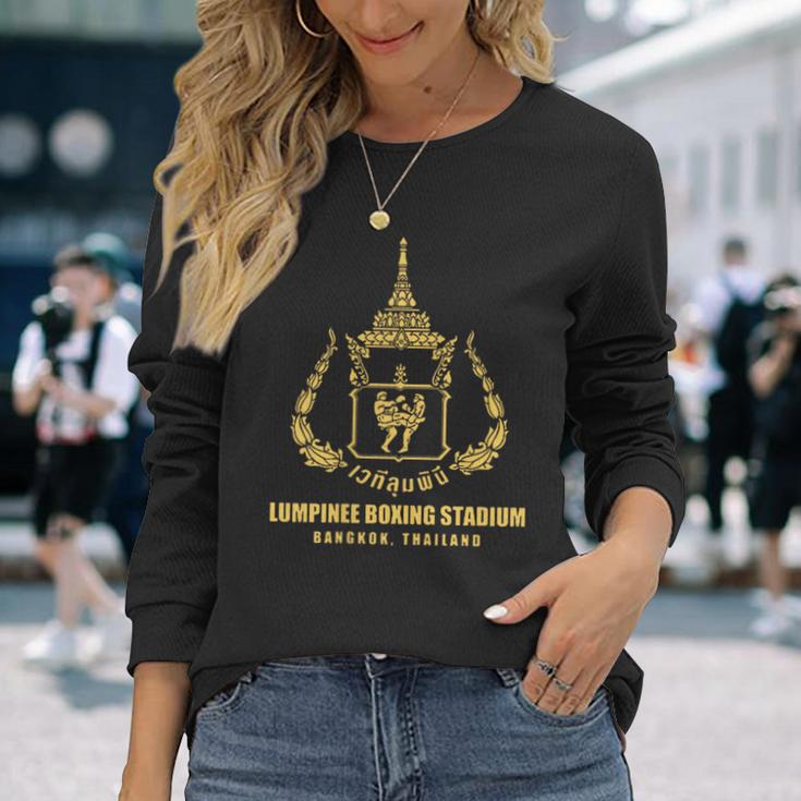 Lumpinee ボクシングスタジアム バンコク タイ ムエタイ ボクシング 長袖Tシャツ 彼女への贈り物
