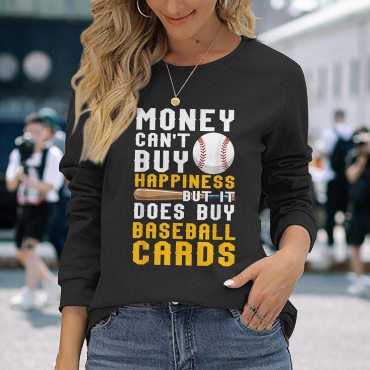 Money Can Buy 野球カード 面白い野球愛好家ファン 長袖Tシャツ 彼女への贈り物
