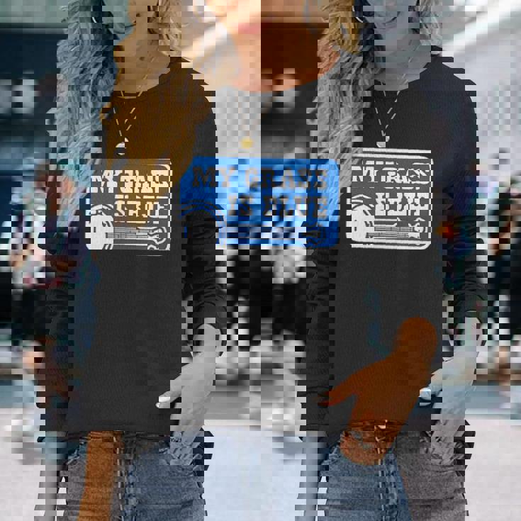 My Grass Is Blueintage Bluegrass 長袖Tシャツ 彼女への贈り物