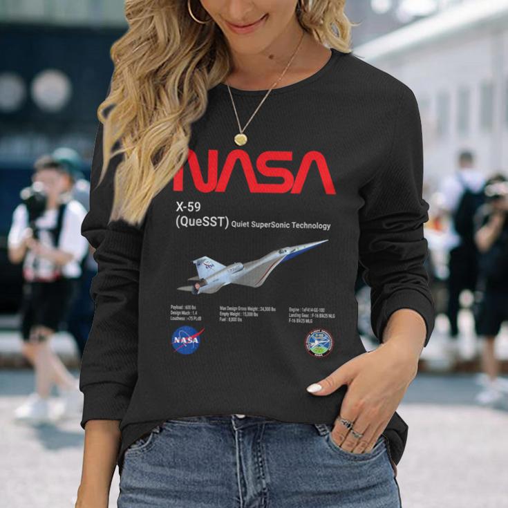 Nasa X-59 Quiet-Supersonic-Technology（Quesst 長袖Tシャツ 彼女への贈り物