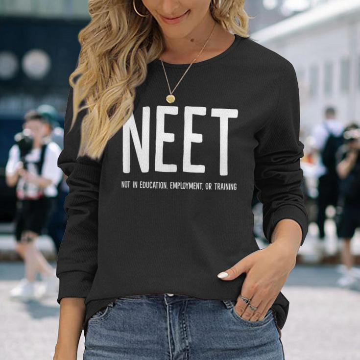 Neetネット 教育・雇用・トレーニングなし 長袖Tシャツ 彼女への贈り物