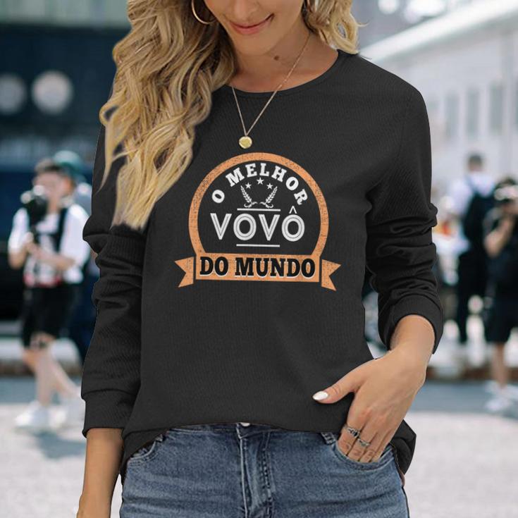 O Melhorovo Do Mundo ブラジリアン ポルトガル語 おじいちゃん 長袖Tシャツ 彼女への贈り物