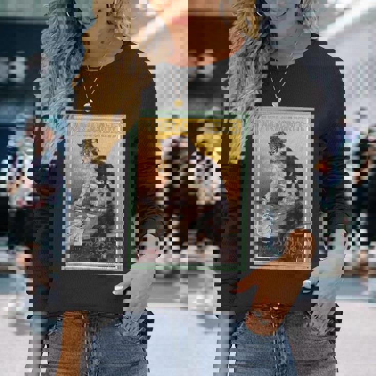 Papier A Cigarettes Abadie Paris ビンテージタバコ広告 長袖Tシャツ 彼女への贈り物