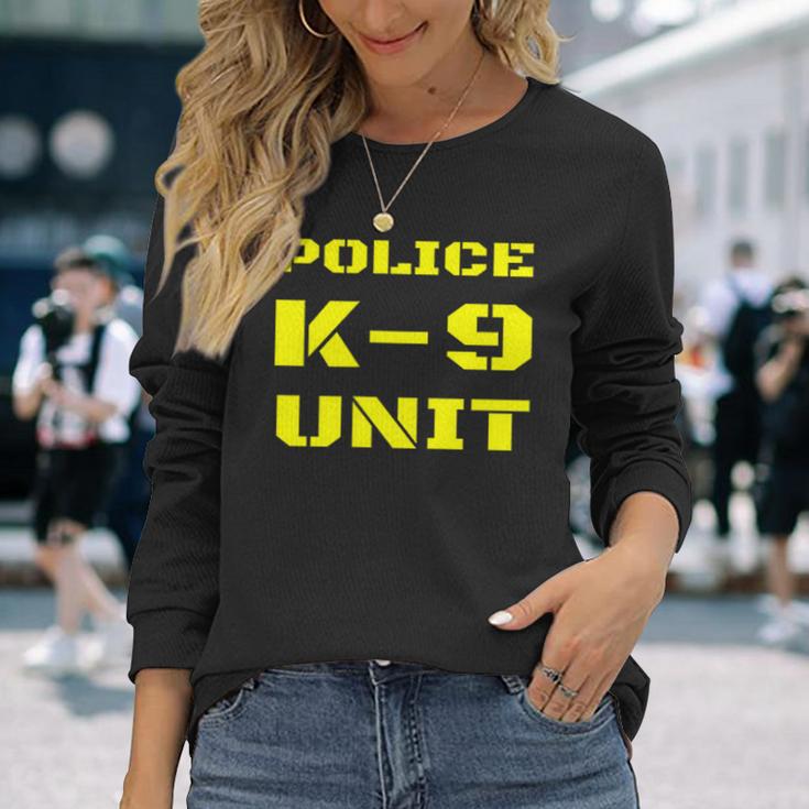 Police K-9ユニット ドッグハンドラー オンデューティー K9 チームオフィサー タクティカル 長袖Tシャツ 彼女への贈り物