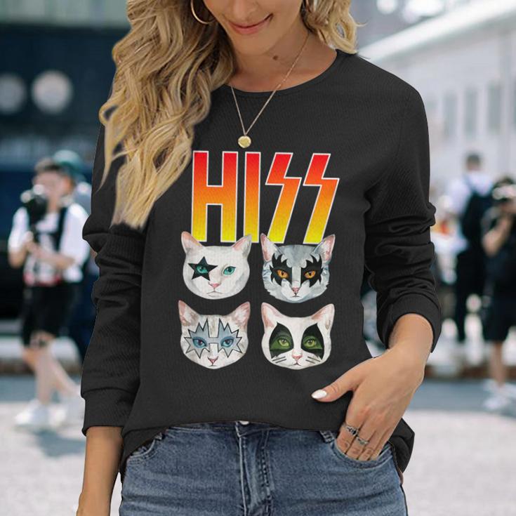 Hiss Cat シャツ 猫好き おもしろ猫シャツ 長袖Tシャツ 彼女への贈り物