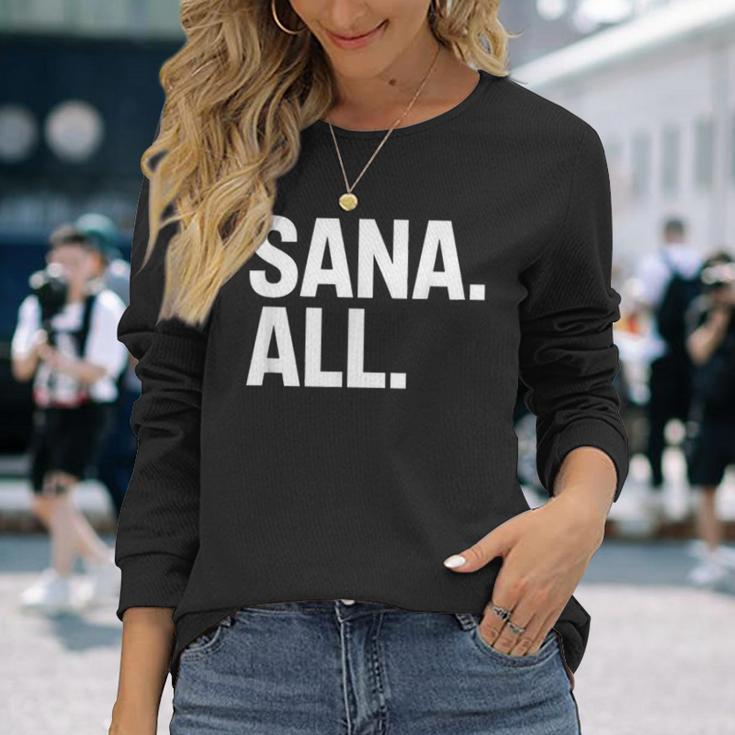 Sana All Filipinolang Phrase Pinoy Meme レディース メンズ 長袖Tシャツ 彼女への贈り物